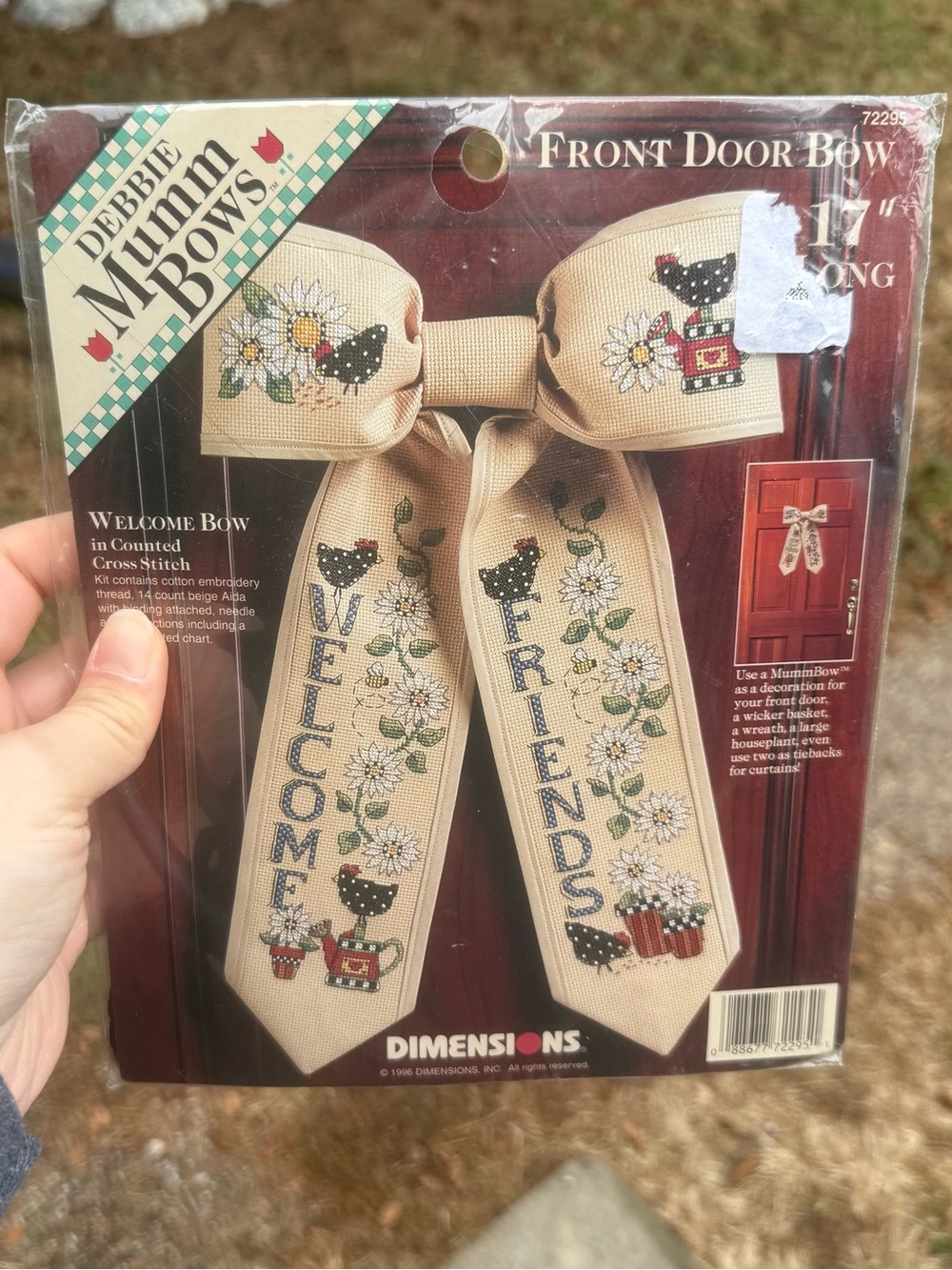 Debbie Mumm Dimensions Front Door Bow Chickens Farm Rustic Welcome Cottage Kit